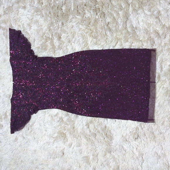 Adrianna Papell Women's Purple Sequin Formal Dress 4 - Picture 5 of 10